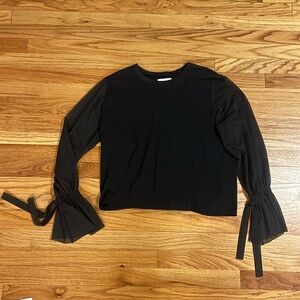 Oak + Fort Sheer Sleeve Top